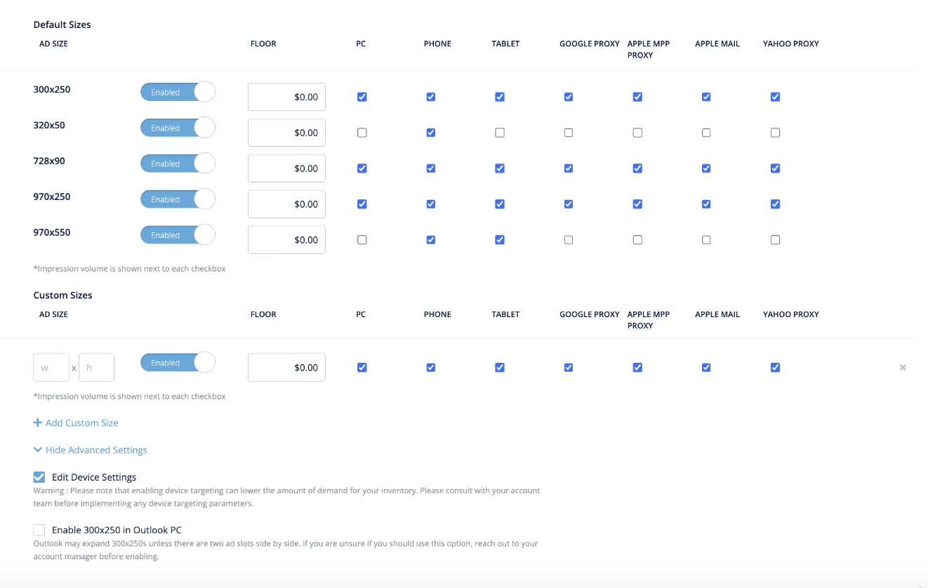 Enable demand