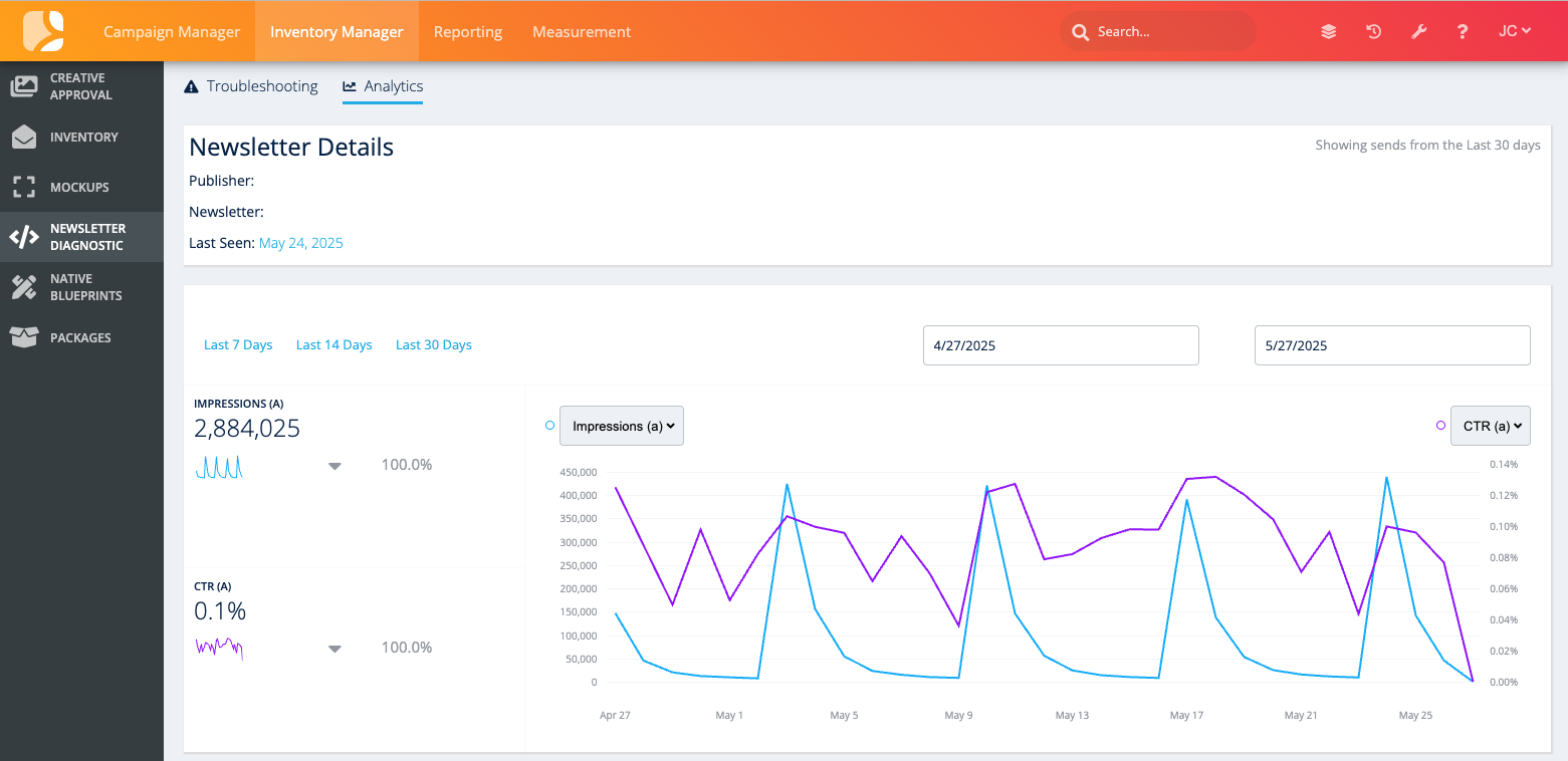 Newsletter Diagnostic Tool - LiveIntent Knowledge Base